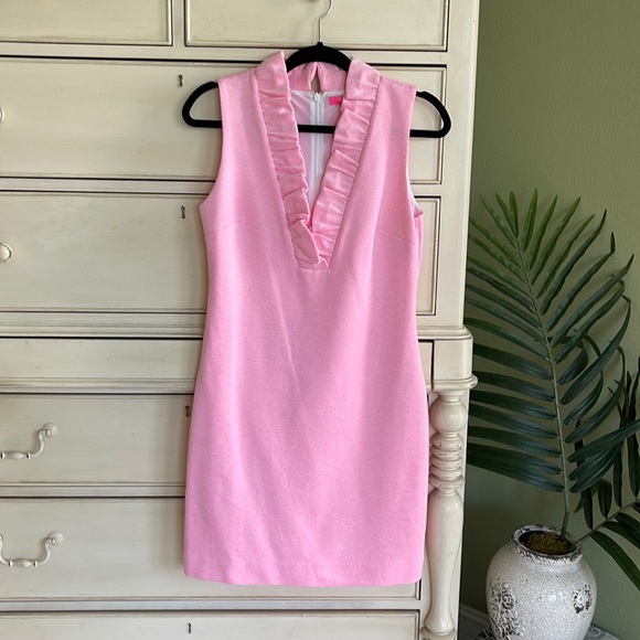 Lilly Pulitzer Dresses & Skirts - Lilly Pulitzer Pink striped Tisbury Dress size s
